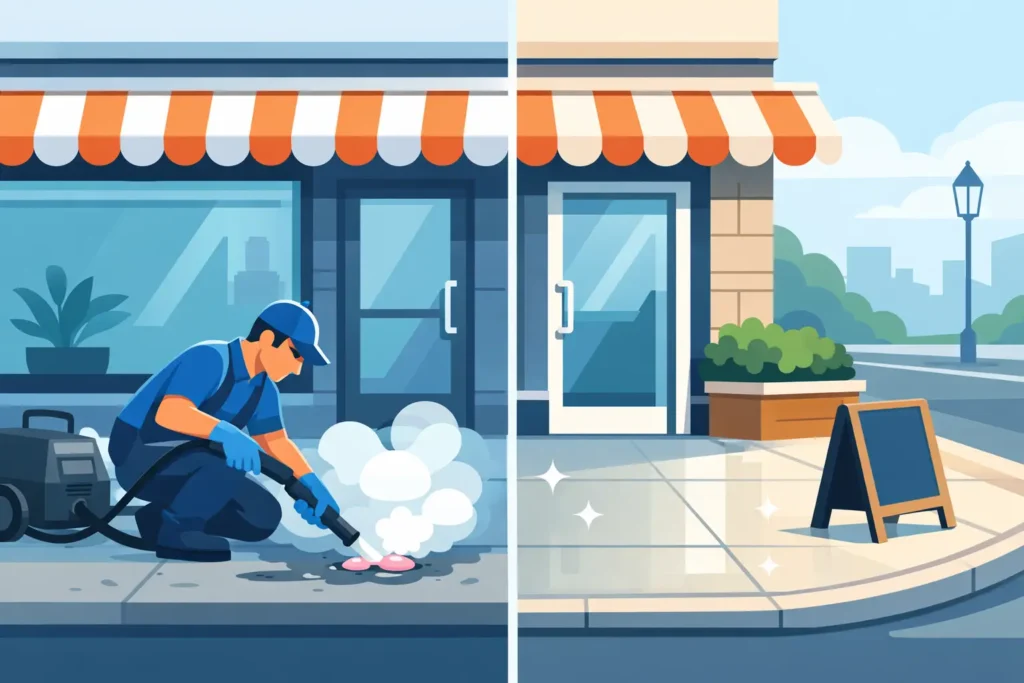 Storefront Gum Removal Service That Restores Curb Appeal