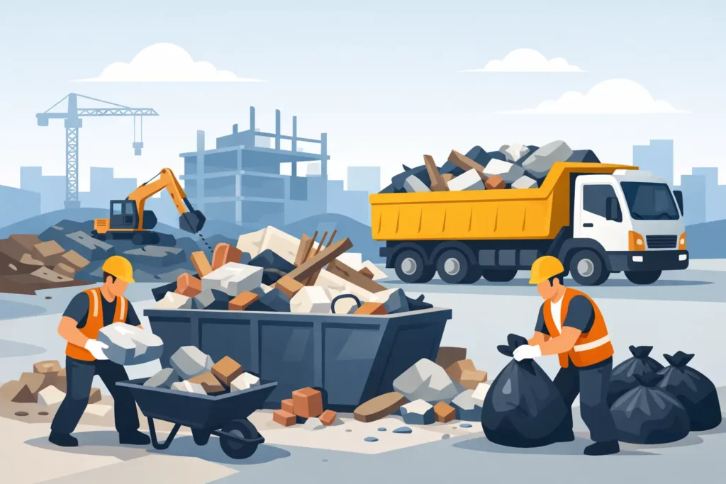What a Construction Debris Removal Service Handles